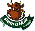 Angry Bull head - Vector illustration Royalty Free Stock Photo