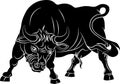 Angry bull isolated on white background Royalty Free Stock Photo