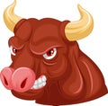 Angry bull mascot character Royalty Free Stock Photo