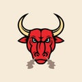 Angry bull mascot icon vector illustration design Royalty Free Stock Photo