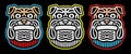 Angry bulldog head. Retro sport logo. Vintage colorful illustration. Royalty Free Stock Photo