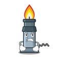 Angry busen burner in the character pocket Royalty Free Stock Photo
