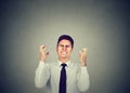 Angry business man shouting in frustration Royalty Free Stock Photo