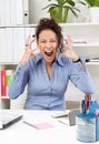 Angry business woman Royalty Free Stock Photo