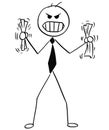 Angry Businessman crumpling two sheets of paper Royalty Free Stock Photo