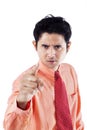 Angry businessman pointing Royalty Free Stock Photo