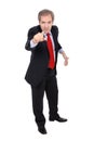Angry businessman pointing