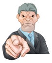 Angry Businessman Pointing Royalty Free Stock Photo