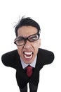 Angry businessman shouting