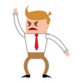 angry businessman yelling icon