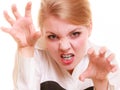 Angry businesswoman furious woman screaming Royalty Free Stock Photo