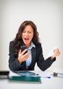 Angry businesswoman. Royalty Free Stock Photo