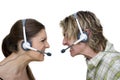 Angry Call Centre People Royalty Free Stock Photo