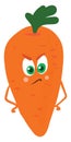 Angry carrot, illustration, vector