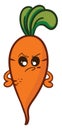 Angry carrot , illustration, vector