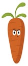 Angry carrot, illustration, vector