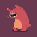 Angry cartoon bear vector character Royalty Free Stock Photo