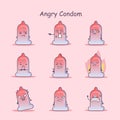 Angry cartoon Condom