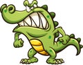 Angry cartoon crocodile