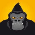 Angry cartoon gorilla