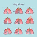 Angry cartoon Lung set