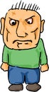 Angry cartoon man Royalty Free Stock Photo