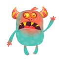 Angry cartoon monster. Big set of cartoon monsters illustrations. Royalty Free Stock Photo