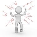 Angry cartoon person Royalty Free Stock Photo