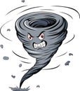 Angry cartoon tornado