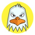 Angry cartoon white bird vector illustration Royalty Free Stock Photo