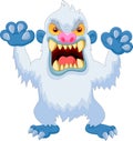 Angry cartoon yeti