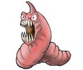 Angry Caterpillar Cartoon Royalty Free Stock Photo