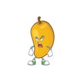 Angry character mango fruit with cartoon mascot