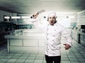 Angry chef Royalty Free Stock Photo