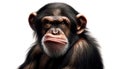 Angry chimpanzee with a Furrowed Brow