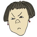 Angry chinese girl