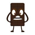 Angry chocolate bar cartoon character Royalty Free Stock Photo