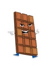 Angry chocolate cartoon Royalty Free Stock Photo