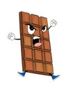 Angry chocolate cartoon