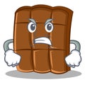 Angry chocolate character cartoon style