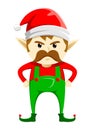 Angry Christmas Elf With Mustache