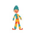 Angry clown cartoon character vector Illustration on a white background Royalty Free Stock Photo