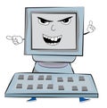 Angry Computer cartoon