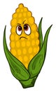 Angry corn, illustration, vector