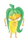 angry corn. Vector illustration decorative design