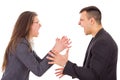 Angry couple fighting and shouting at each other Royalty Free Stock Photo