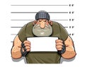 Angry criminal man Royalty Free Stock Photo