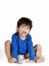 Angry crying toddler boy Royalty Free Stock Photo