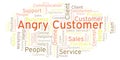 Angry Customer word cloud.