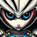 Angry cute famale alien